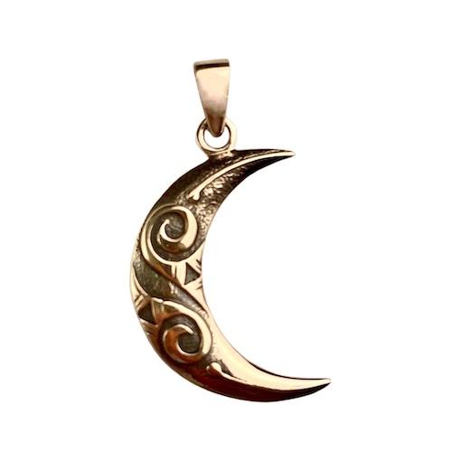 Gypsy Gold Crescent Moon Pendant